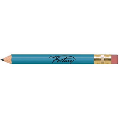 Sky Blue Round Golf Pencils with Erasers