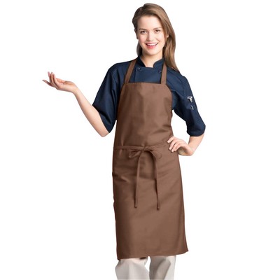 Brown Long Bib Apron