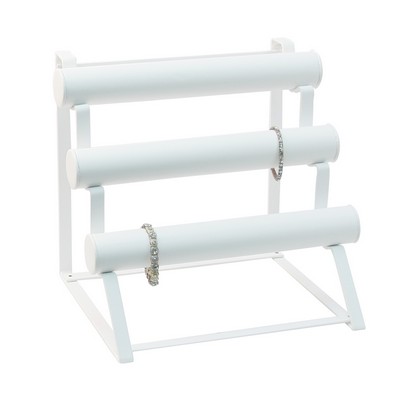 White Leatherette Multi-Bar Display