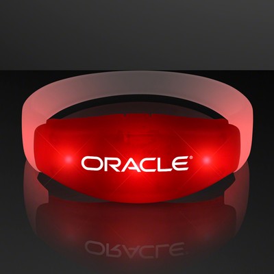 Red LED Steady Illumination Stretch Bracelet - PRINTED