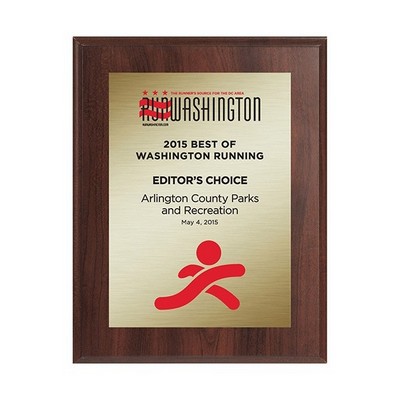 7" x 9" Sublimated Value Plaque - Cherry Panel