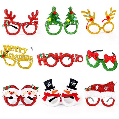 Christmas Glasses Frame (5.5 Square Inches)