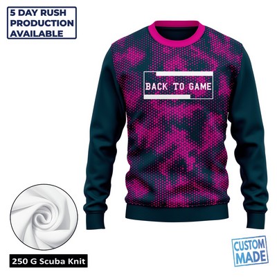 Unisex & Kids' Sublimation 250G Lightweight Scuba Knit Sweatshirt - Economy
