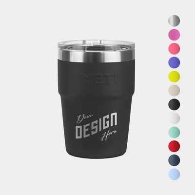 16 Oz YETI® Rambler Stainless Steel Insulated Stackable Cup w/ Lid