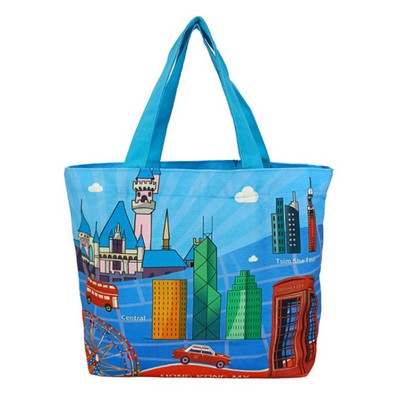 Reusable Cotton Canvas Grocery Bag/Shoulder Bag