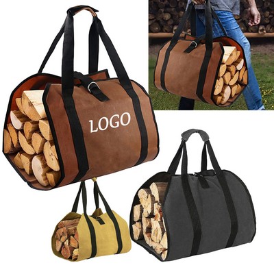 Outdoor Firewood Tote Durable Logging Bag