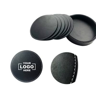 Round PU Coaster Set(5 pcs)