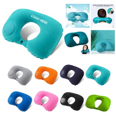 Push-Button Inflatable Travel Pillow