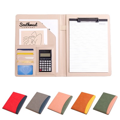 Leather Folder with Calculator