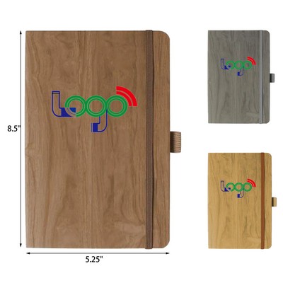 Soft-Touch Wood Grain Journal