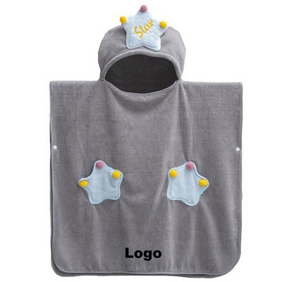 Children Cloak Wearable Bath Towel