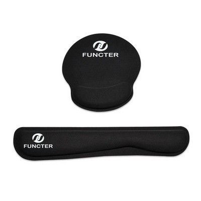 Memory Foam Typing Keyboard Hand Rest Pads Set