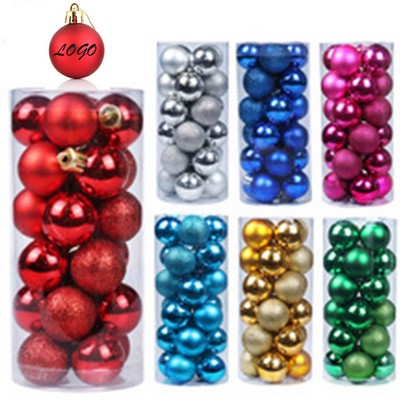 Christmas Decorations Christmas Ball Set, Colored Plastic Electroplated Balls, Christmas Tree Orname