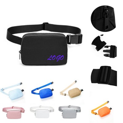 Nylon Waterproof Waist Bag, Chest Bag, Crossbody Bag for Outdoor Sports, Running, Unisex Waist Pack