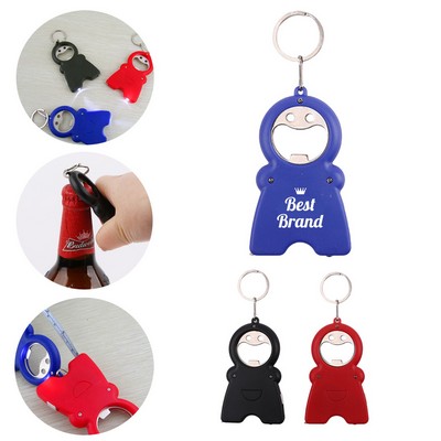 All - In - One Led Tape Measure Keychain Bottle - Opening