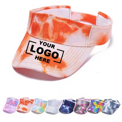 Vibrant Tie-Dye Sun Visor Caps