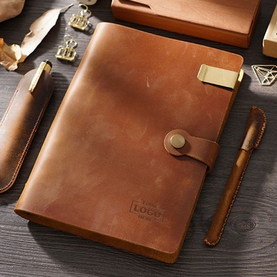 Vintage Cowhide A5 Notebook