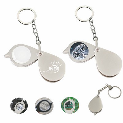 Small Pocket Magnifying Glass 10X Jewelers Loupe Magnifier