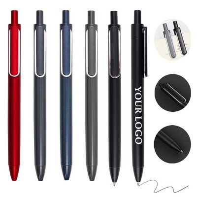 Bullet Gel Pen 0.5mm Metal Black Plastic Pen