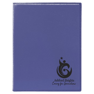 7" x 9" Purple Leatherette Small Portfolio with Notepad