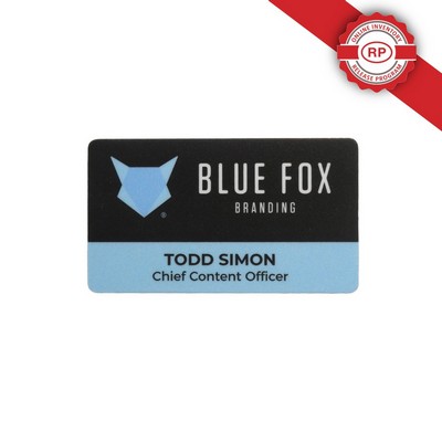 Full Color Name Badge w/Personalization (2"x3.5") Rectangle