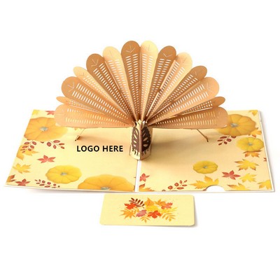3D Thanksgiving Turkey Cards (5.12"x 6.1")