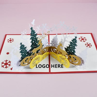 3D Exquisite Christmas Cards (5.9"x 4.92")