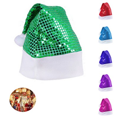 Sparkling Sequin Santa Hat