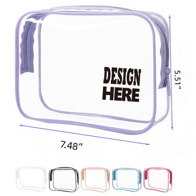 Clear Cosmetic Bag with Zipper