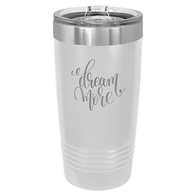 Polar Camel 20 oz. White Insulated Ringneck Tumbler