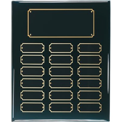 18 Plate Black Piano Finish Completed Perpetual Plaque