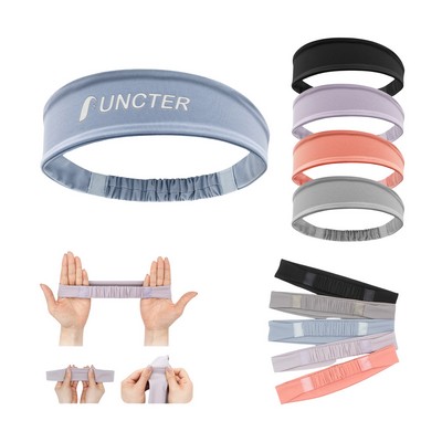 W/ High Elastic Back Belt Air Permeable Fast Drying Headband