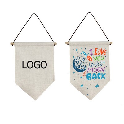 Custom Logo Sublimated Printing Canvas Wall Banner 12"x8"