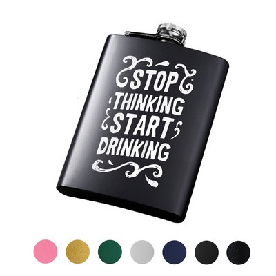 304 Food Grade Stainless Steel Leakproof Thin Flask 8 Oz