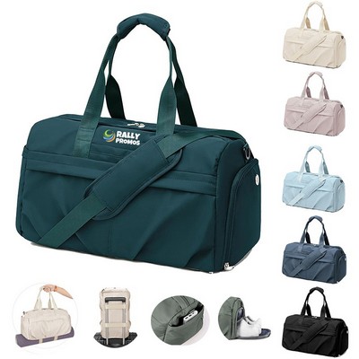 25L Waterproof Gym Sports Luggage Bag With Shoe Compartment