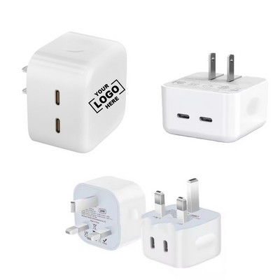 Wall Charger Equipped with USB - C Connection for Mobile and Portable Gadgets
