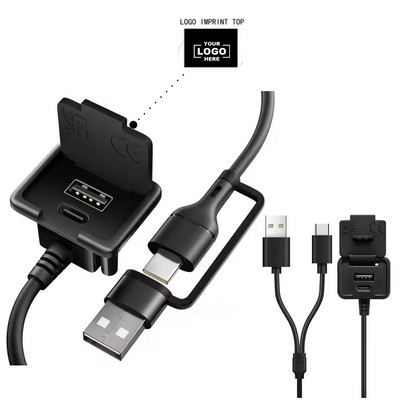 Charging Cable Featuring a 4 - in - 1 Connector Design