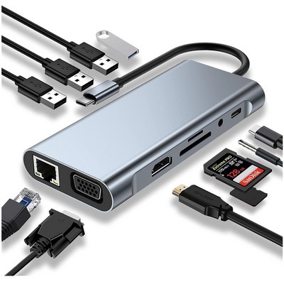 11 in 1 USB C Hub Adapter Dongle with 4K HDMI(Free Shipping)