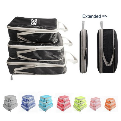 3 PCS Set Luggage Organizer Or Compression Packing Cube Set With Handle