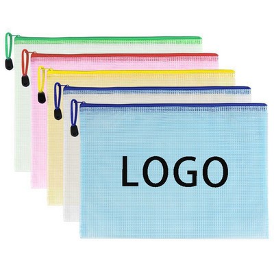 A5 Mesh Zipper Pouch Document Bag