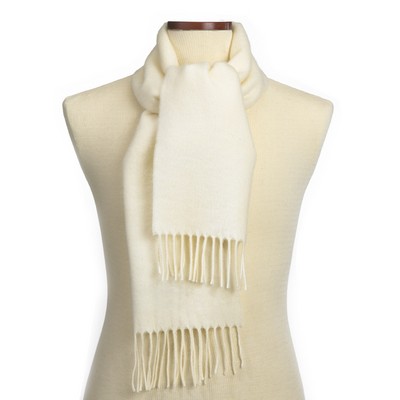 Ivory White Acrylic Scarf