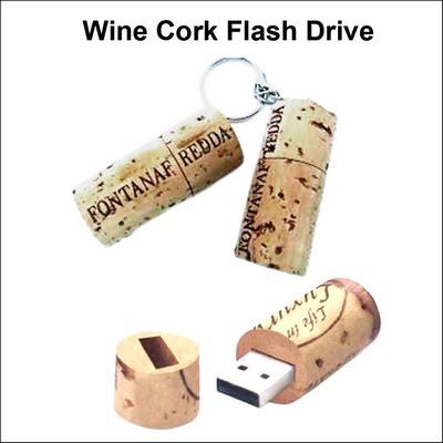 Wine Cork Flash Drive- 1 GB Memory No Extra Tariff