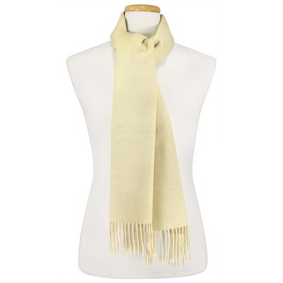 Ivory White 100% Alpaca Scarf - 11" x 70"