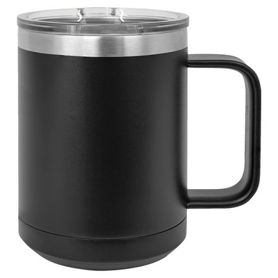Polar Camel 15 oz. Black Vacuum Insulated Mug w/ Slider Lid