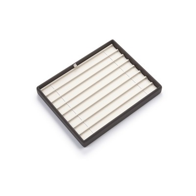 Chocolate/Beige Leatherette Light Weight 20 Bracelet Tray