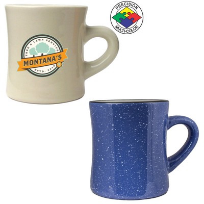 10 Oz. Santa Fe Campfire Light Blue Speckled Vitrified Diner Mug
