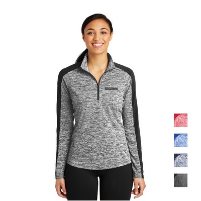 Sport-Tek® Women's PosiCharge® Electric Heather Colorblock 1/4-Zip Pullover