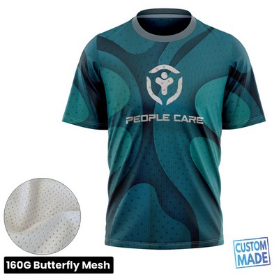 Unisex Sublimation Performance Grade Short Sleeve T-Shirt - 160G Butterfly
