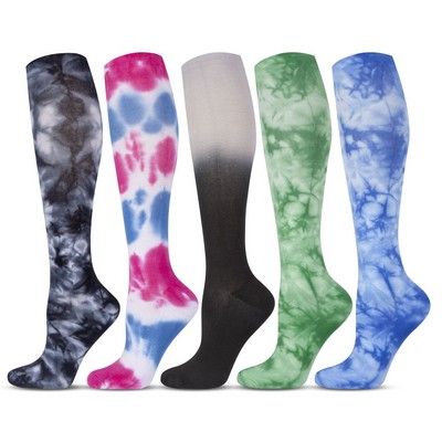 Tie-Dyed Rainbow Pressure Socks