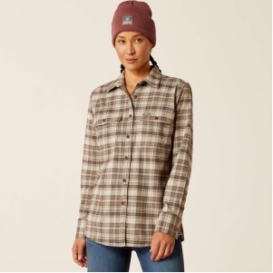 Ariat® Woman's Beetle Rebar® Flannel DuraStretch™ Long Sleeve Work Shirt